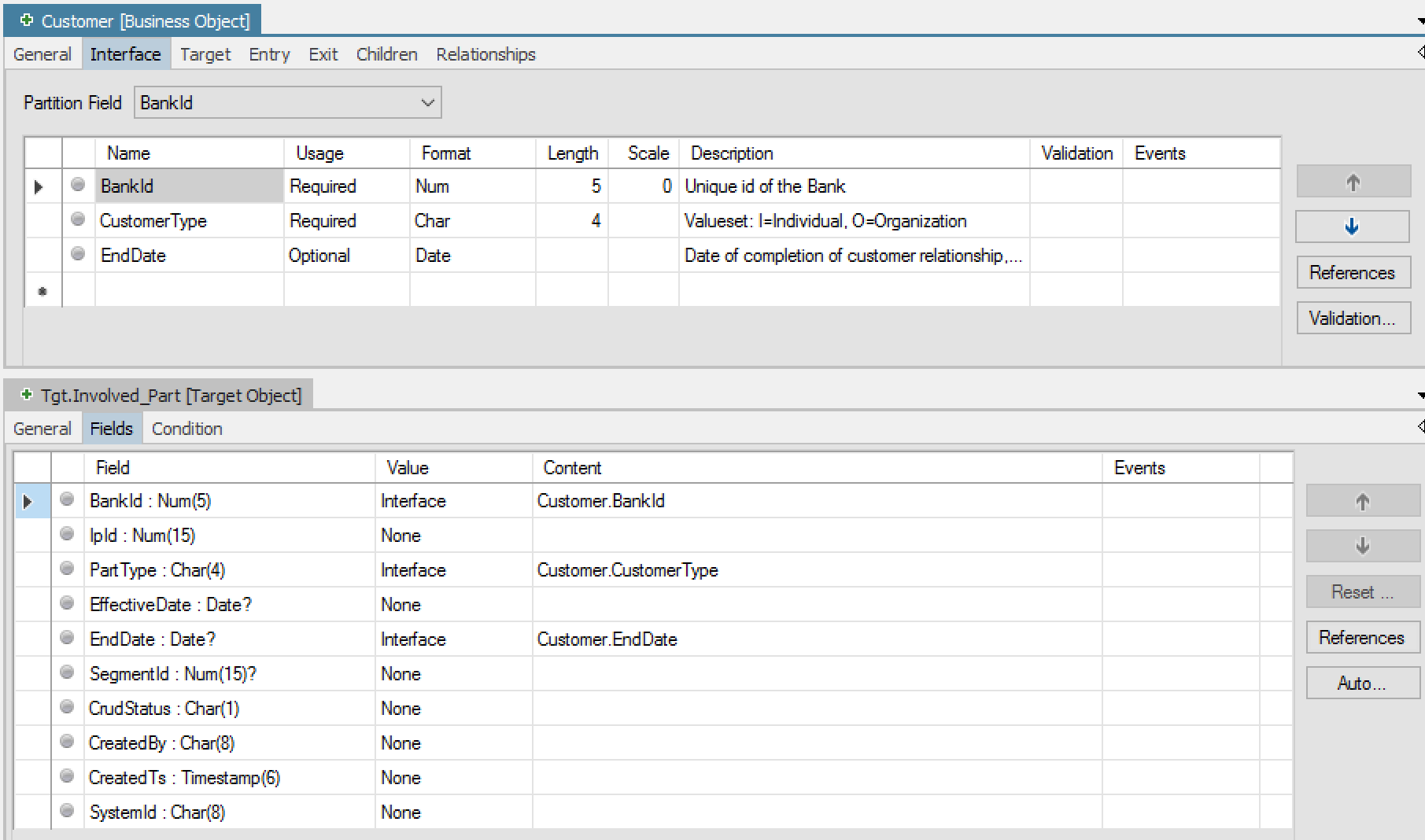Split Screen Business Object