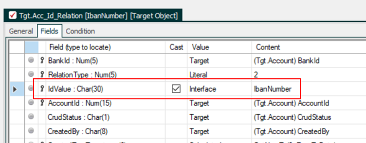 Target Field List Assigned