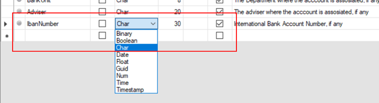 Value Type Dropdown