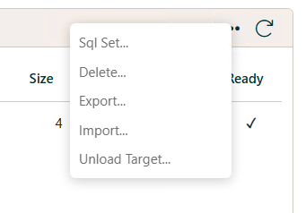 Item Sets Context menu