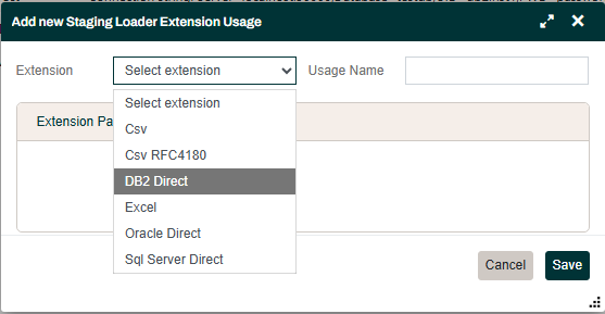 Data Extension Usage Dialog 1