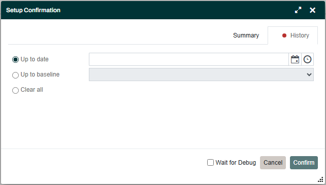 Clear History dialog