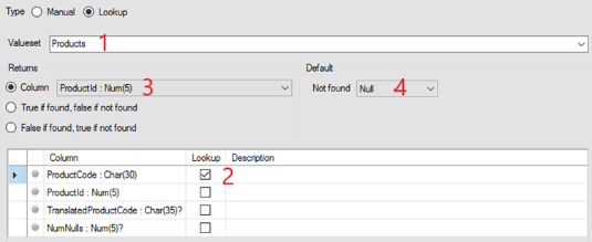 Lookup Rule Definition 1