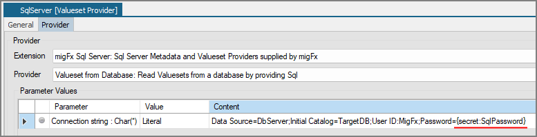 Secret in Literal Value