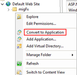 Master server IIS application