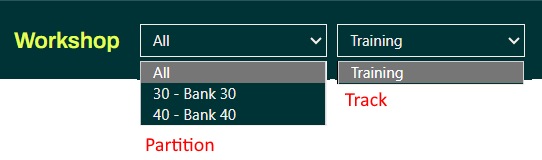 Partition and Track selection