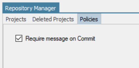 Studio Repository RepoManager Policies