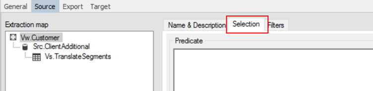 Extraction Map Selection