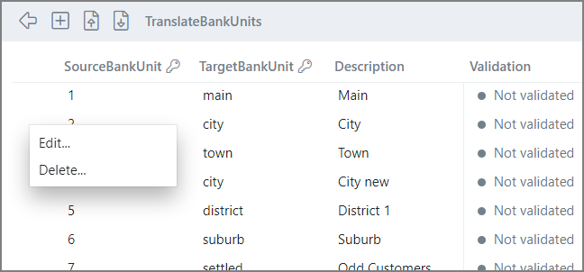 Valueset Details Context menu